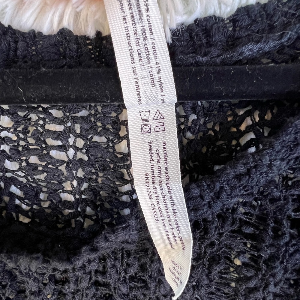 Aeropostale Bethany Mota Knit Black Sweater Cover Up Sz M - Picture 7 of 16